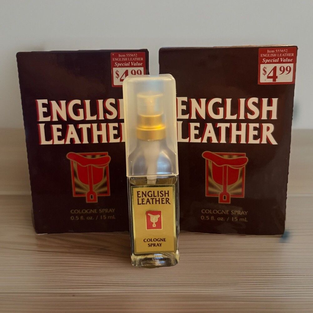 3 Lot ENGLISH LEATHER Men's Cologne .5 oz Splash Travel Size New in Box bundle